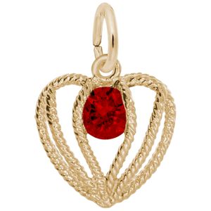 Held in Love Heart January Charm - 10K Gold - 10-1850-001-10k