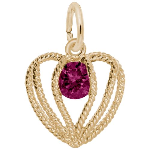 Held in Love Heart July Charm - 10K Gold - 10-1850-007-10k