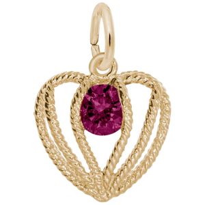 Held in Love Heart July Charm - 10K Gold - 10-1850-007-10k