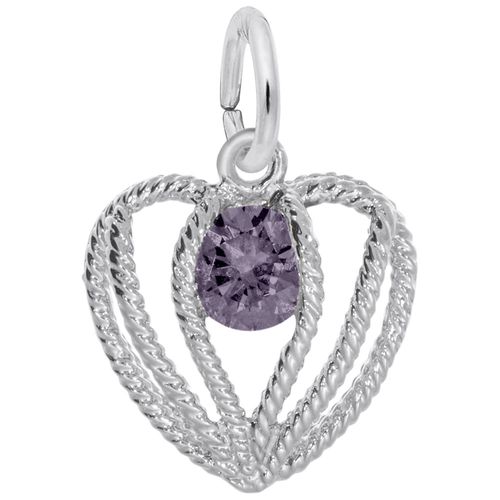 Held in Love Heart June Charm - 14K White Gold - 10-1850-006-wg