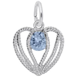 Held in Love Heart March Charm - 14K White Gold - 10-1850-003-wg