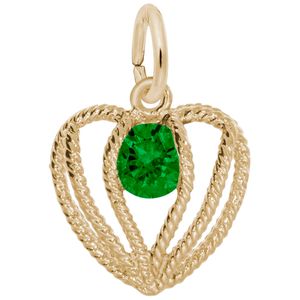 Held in Love Heart May Charm - 10K Gold - 10-1850-005-10k