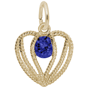 Held in Love Heart September Charm - 10K Gold - 10-1850-009-10k