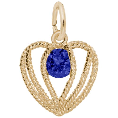 Held in Love Heart September Charm - 10K Gold - 10-1850-009-10k