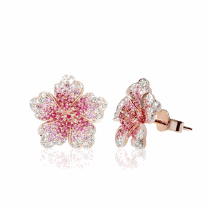Hibiscus Flower Stud Earrings