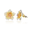 Hibiscus Flower Stud Earrings, Hawaiian Inspired  Earrings, FHE-35711/YG