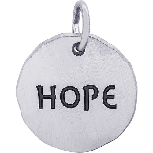 Hope Charm Tag - 14K White Gold - 10-8434