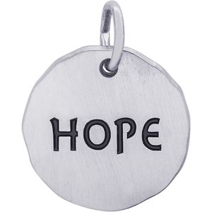 Hope Charm Tag - 14K White Gold - 10-8434