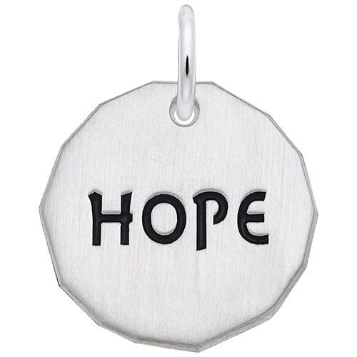 Hope Charm Tag W/9152 Necklace  - Sterling Silver  - 28-8434-52-SS