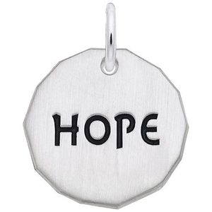 Hope Charm Tag W/9152 Necklace  - Sterling Silver  - 28-8434-52-SS