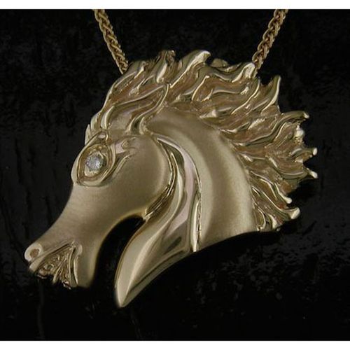 Horse Head Pendant - 14K Gold  - SD-FGP015