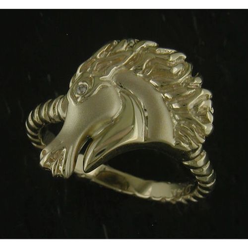 Horse Head Ring - 14K Gold  - SD-FGR016