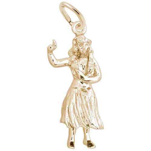 Hula Dancer Charm 14K Gold - 10-309-0-14K