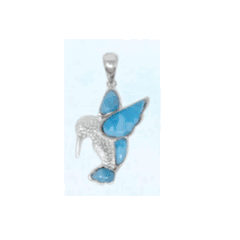 Hummingbird Larimar Charms & Pendants  - PSHBL