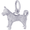 Husky Dog Charm Silver - 10-8203