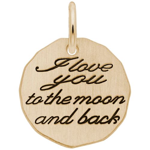 I Love You To The Moon Charm - Gold Plated - 10-1535-gp