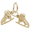 Ice Skates Charm Gold Plated - 10-0521