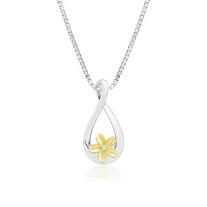 Infinity Plumeria Pendant with Diamond
