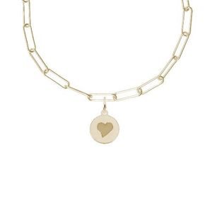 Initial Disc Heart Necklace Set - Gold Plated - 29-1897-310-GP