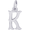 Initial K Charm White Gold - 10-4766-11