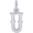 Initial U Charm White Gold - 10-4766-21