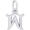 Initial W Charm White Gold - 10-4765-23