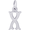 Initial X Charm White Gold - 10-4766-24