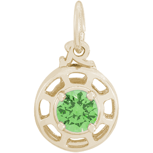 Insightful August Stone Charm - Gold Plated