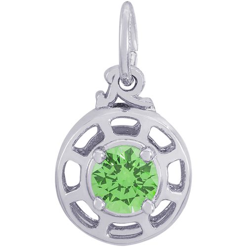 Insightful August Stone Charm - Sterling Silver