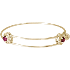 Rembrandt Insightful Birthstone Bangle Bracelets