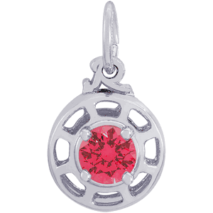 Insightful July Stone Charm - Sterling Silver