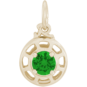 Insightful May Stone Charm - 14K Gold