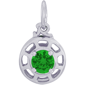 Insightful May Stone Charm - Sterling Silver