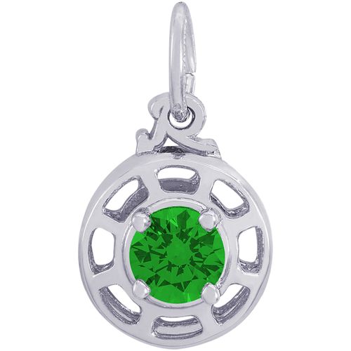Insightful May Stone Charm - Sterling Silver