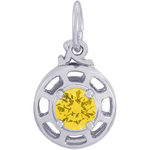 Insightful November Stone Charm - Sterling Silver