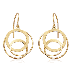 Interlocking Loop De Loop Earrings - 14K Yellow Gold