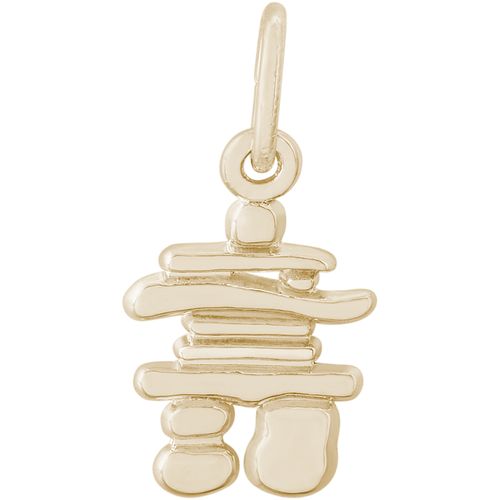 Inukshuk 3 Dimensional Charm - 10K Gold