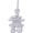Inukshuk 3 Dimensional Charm - Sterling Silver
