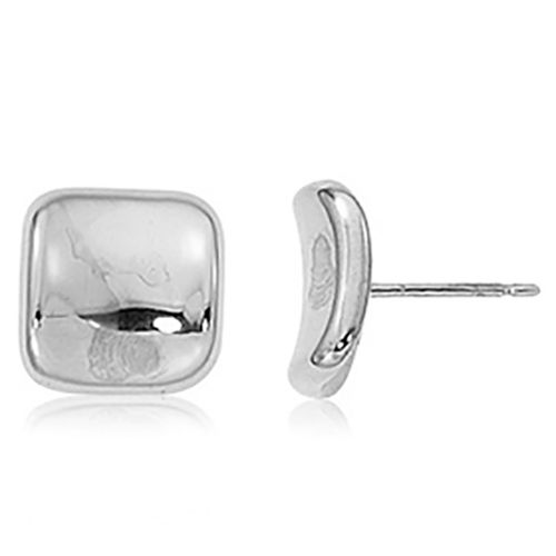 Inverted Square Stud Earrings - Sterling Silver