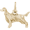 Irish Setter Dog Charm Gold Plated - 10-8223