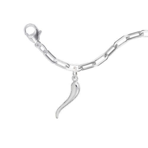 Italian Horn Bracelet Set - Sterling Silver - 27-5635-320-SS