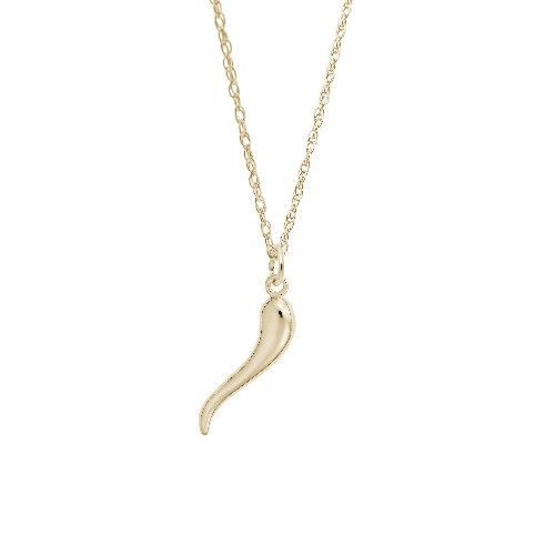 Italian Horn Necklace Set - Gold Plated - 29-5635-87-GP