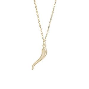Italian Horn Necklace Set - Gold Plated - 29-5635-87-GP