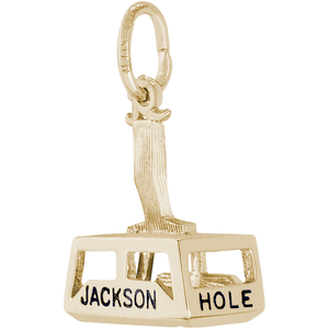 Jackson Hole Gondola Charm - 10K Gold