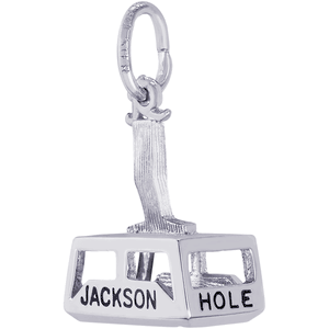 Jackson Hole Gondola Charm - Sterling Silver