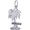 Jamaica Palm With Sign Charm - 14K White Gold