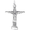 Jesus On Cross Charm 14K While Gold - 10-1577-0-14KW