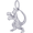 Kangaroo Charm Silver - 10-6229