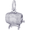 Keg Charm  White Gold - 10-8136