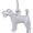 Kerry Blue Terrier Dog Charm White Gold - 10-1095